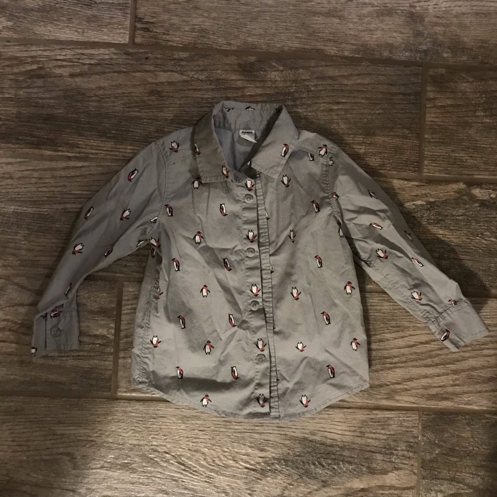 Old Navy Penguin Button up